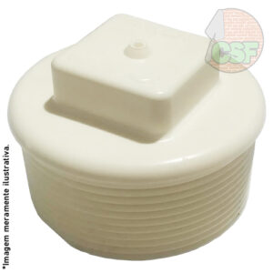 Tampão plug rosável 2 Polegada PVC Branco - Krona