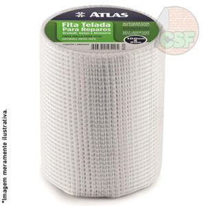 Fita telada autoadesiva de fibra de vidro 100mm x 20m para Reparos - Atlas
