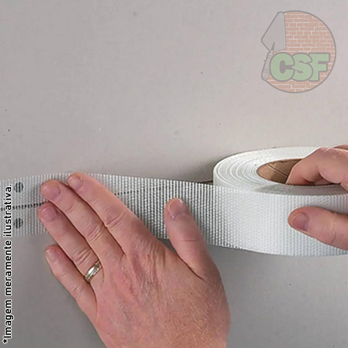 Fita telada autoadesiva de fibra de vidro 100mm x 20m para Reparos - Atlas - Imagem 4