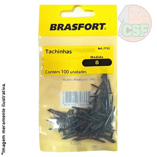 Tachinhas Nº8 cartela com 100und - Brasfort - Imagem 2