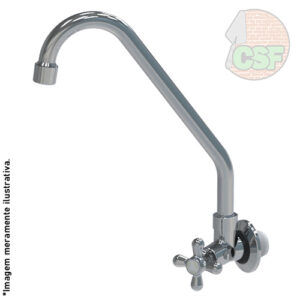 Torneira pia de parede bica móvel 1/4 de volta cs-33 - Ico Metais