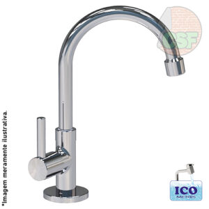 Torneira lavatório bancada bica movel 1/4 de volta cs-alavanca - Ico Metais