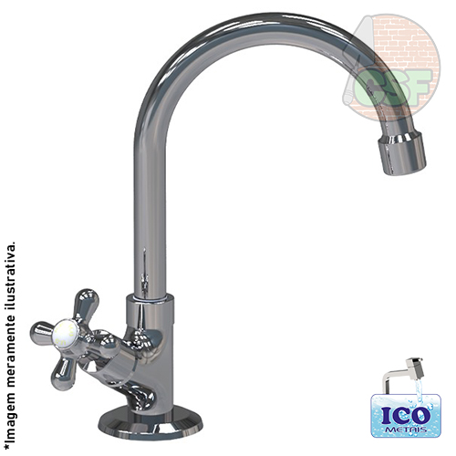Torneira lavatório bancada bica movel 1/4 de volta cs-33 - Ico Metais