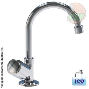 Torneira lavatório bancada bica movel 1/4 de volta cs-40 - Ico Metais