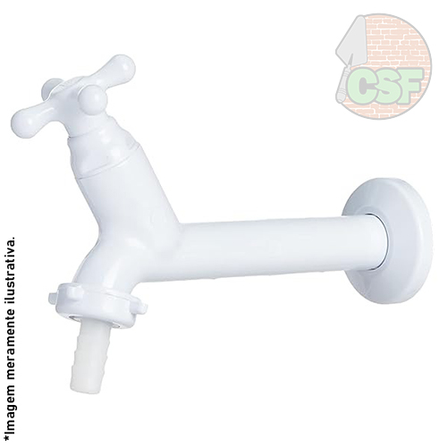 Torneira pia de parede 15cm com bico mangueira maruja branco - Viqua