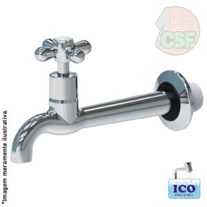 Torneira pia de parede curta 1/4 de volta cs-33 - Ico Metais